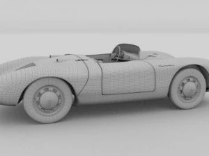 porsche 550 spyder black 3D Model