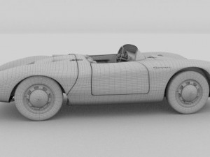 porsche 550 spyder black 3D 模型
