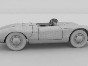 porsche 550 spyder black 3D Model