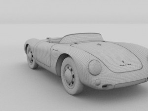 porsche 550 spyder black 3D 模型