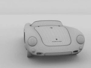 porsche 550 spyder black 3D Model