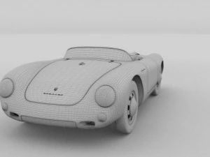 porsche 550 spyder black 3D Model