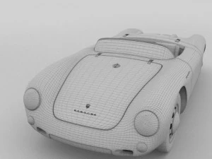 porsche 550 spyder black 3D Model