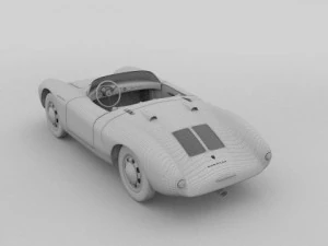 porsche 550 spyder black 3D Model