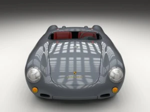 porsche 550 spyder gray 3D Model