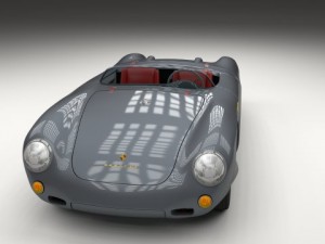 porsche 550 spyder gray 3D 模型