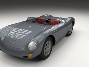 porsche 550 spyder gray 3D 模型