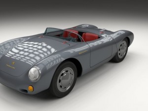 porsche 550 spyder gray 3D 模型