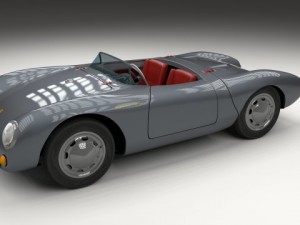 porsche 550 spyder gray 3D 模型