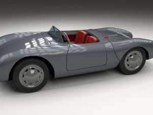 porsche 550 spyder gray 3D 模型
