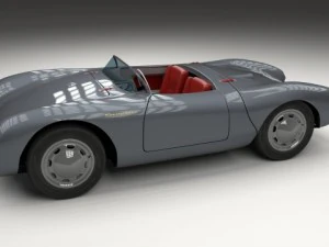 porsche 550 spyder gray 3D Model