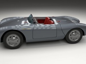 porsche 550 spyder gray 3D 模型