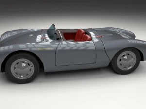 porsche 550 spyder gray 3D Model
