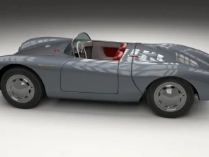 porsche 550 spyder gray 3D Model