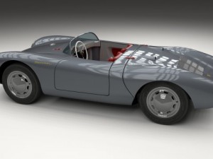 porsche 550 spyder gray 3D 模型