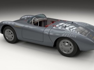 porsche 550 spyder gray 3D 模型
