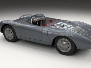 porsche 550 spyder gray 3D Model