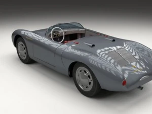 porsche 550 spyder gray 3D Model