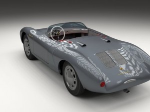 porsche 550 spyder gray 3D 模型