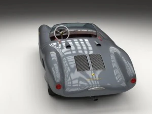 porsche 550 spyder gray 3D Model