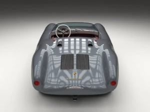 porsche 550 spyder gray 3D Model