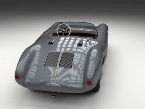 porsche 550 spyder gray 3D Model