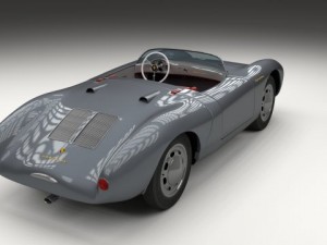 porsche 550 spyder gray 3D 模型