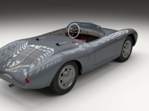 porsche 550 spyder gray 3D 模型