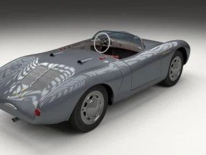 porsche 550 spyder gray 3D Model