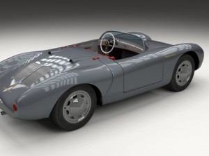 porsche 550 spyder gray 3D 模型