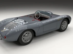 porsche 550 spyder gray 3D Model