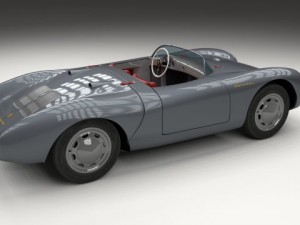 porsche 550 spyder gray 3D 模型