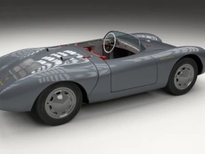 porsche 550 spyder gray 3D Model