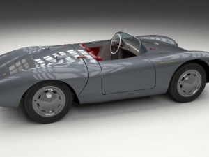 porsche 550 spyder gray 3D 模型