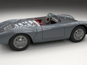 porsche 550 spyder gray 3D Model