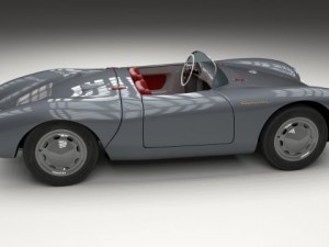 porsche 550 spyder gray 3D 模型