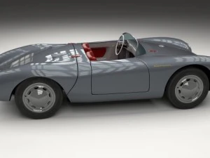 porsche 550 spyder gray 3D Model