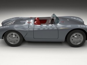 porsche 550 spyder gray 3D 模型