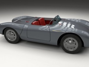 porsche 550 spyder gray 3D 模型