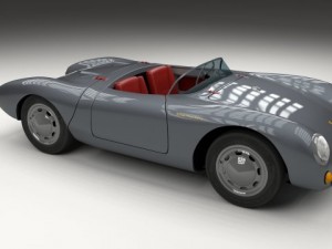 porsche 550 spyder gray 3D 模型