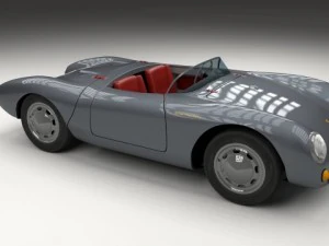 porsche 550 spyder gray 3D Model
