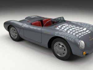 porsche 550 spyder gray 3D 模型