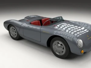 porsche 550 spyder gray 3D Model