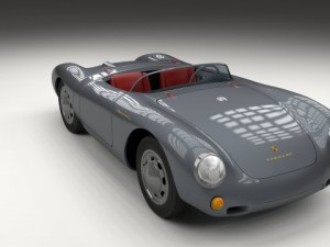 porsche 550 spyder gray 3D 模型