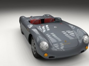 porsche 550 spyder gray 3D 模型