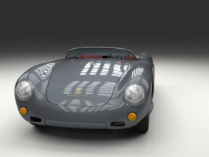 porsche 550 spyder gray 3D 模型