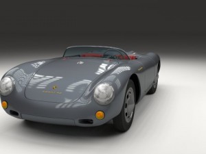 porsche 550 spyder gray 3D 模型