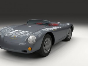 porsche 550 spyder gray 3D 模型