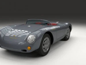 porsche 550 spyder gray 3D Model