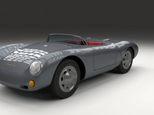 porsche 550 spyder gray 3D 模型